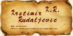 Krstimir Rudaljević vizit kartica
